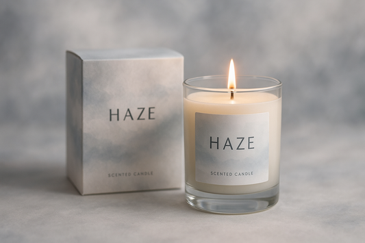 a candle named "haze" 