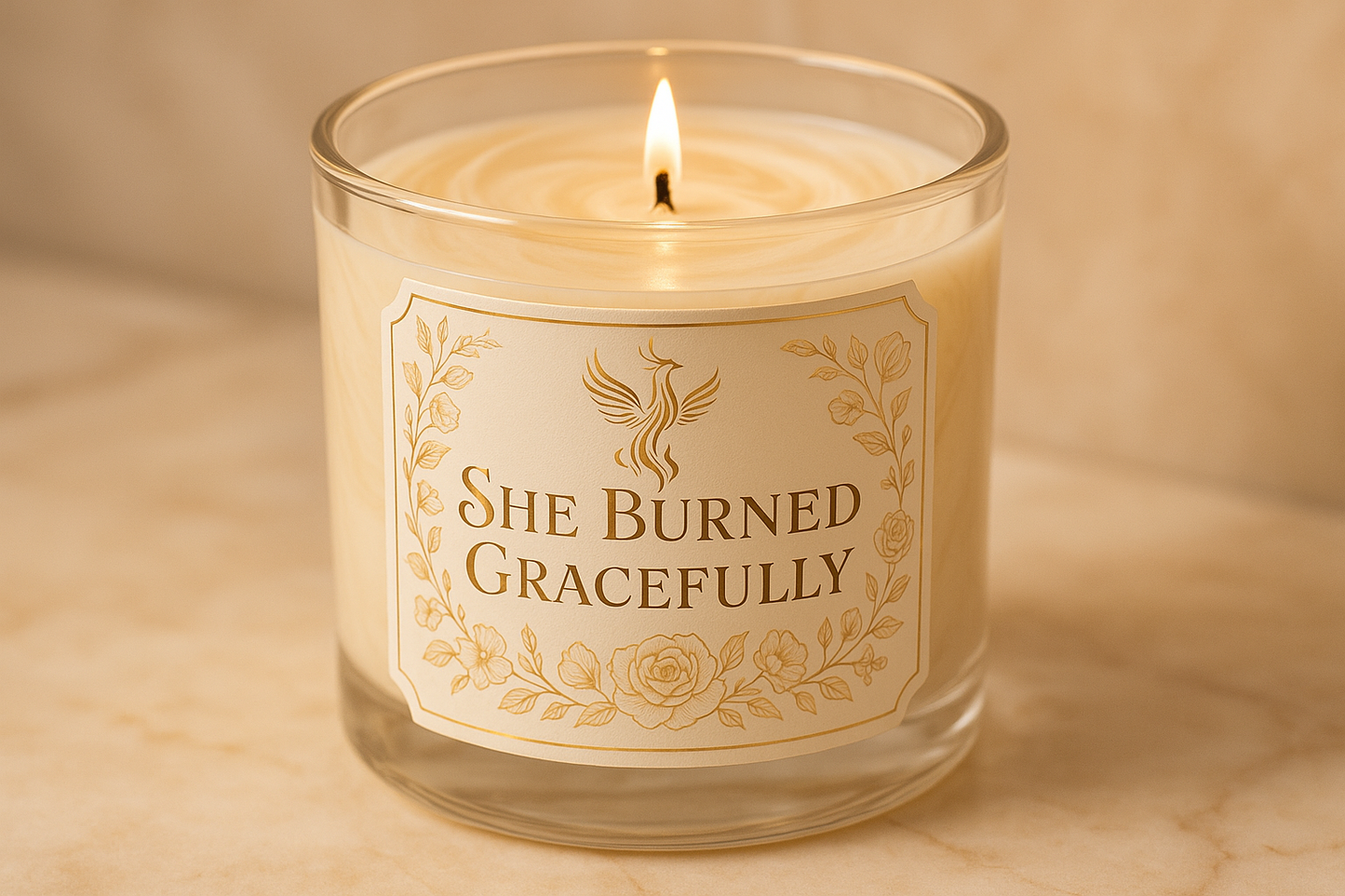 make it a candle named "She Burned Gracefully"